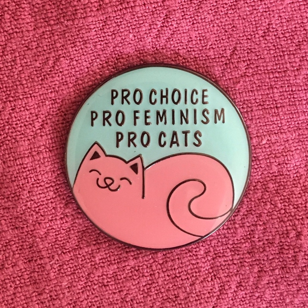 Feminist enamel pin badge brooch